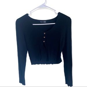 SHEIN Revealing Black Top Size Medium